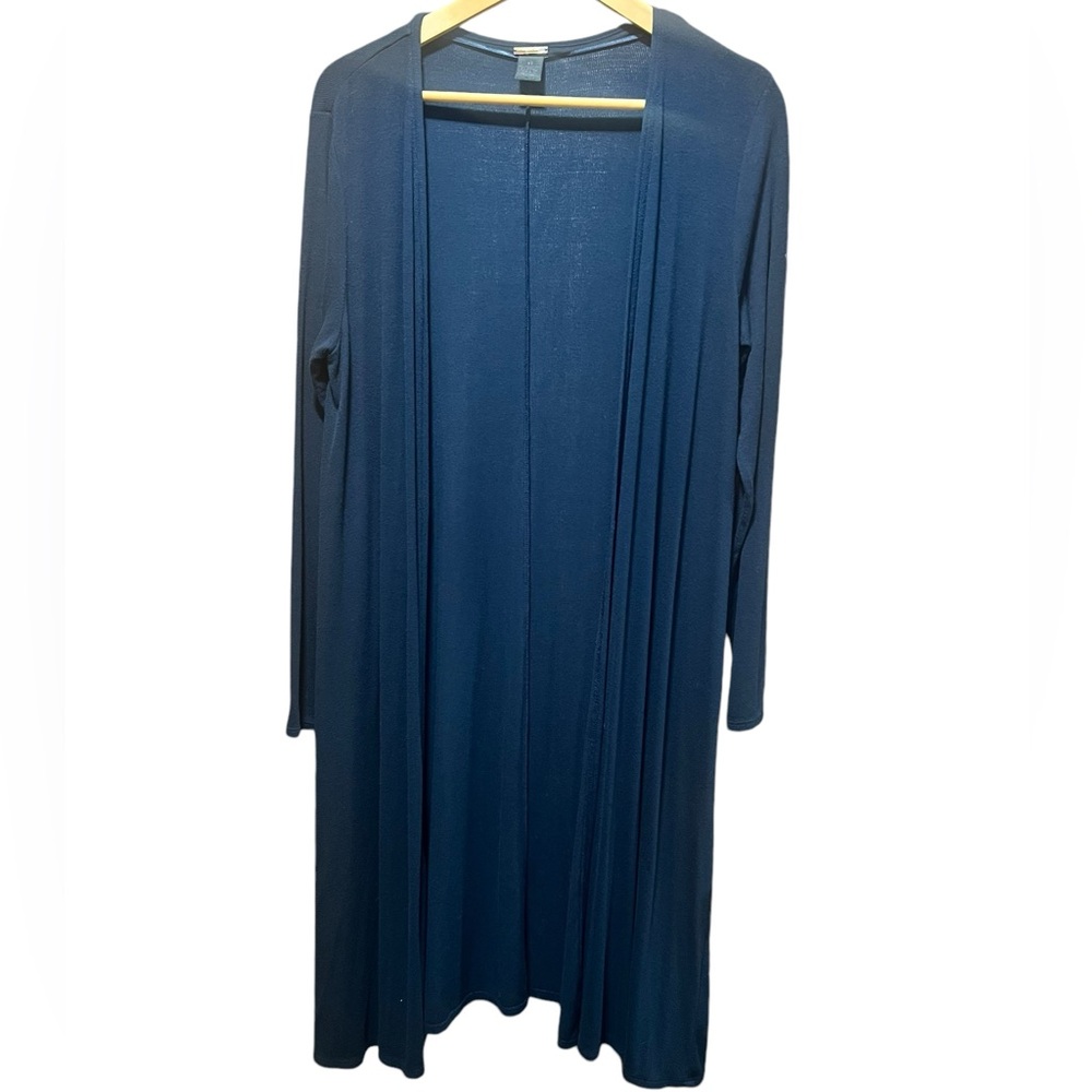 Magaschoni Blue Open Cadigan Duster Sweater Size‎ XS
